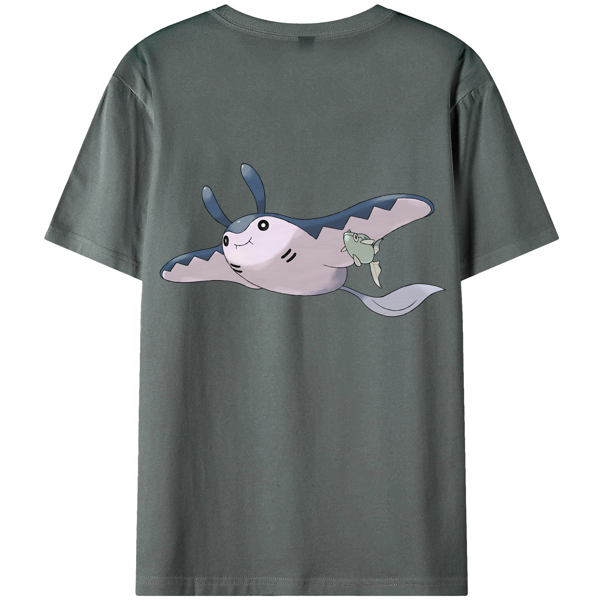 （画像用） ポケットモンスター Pokémon 綿100％ メンズ半袖Tシャツ（バックプリント） 通気性